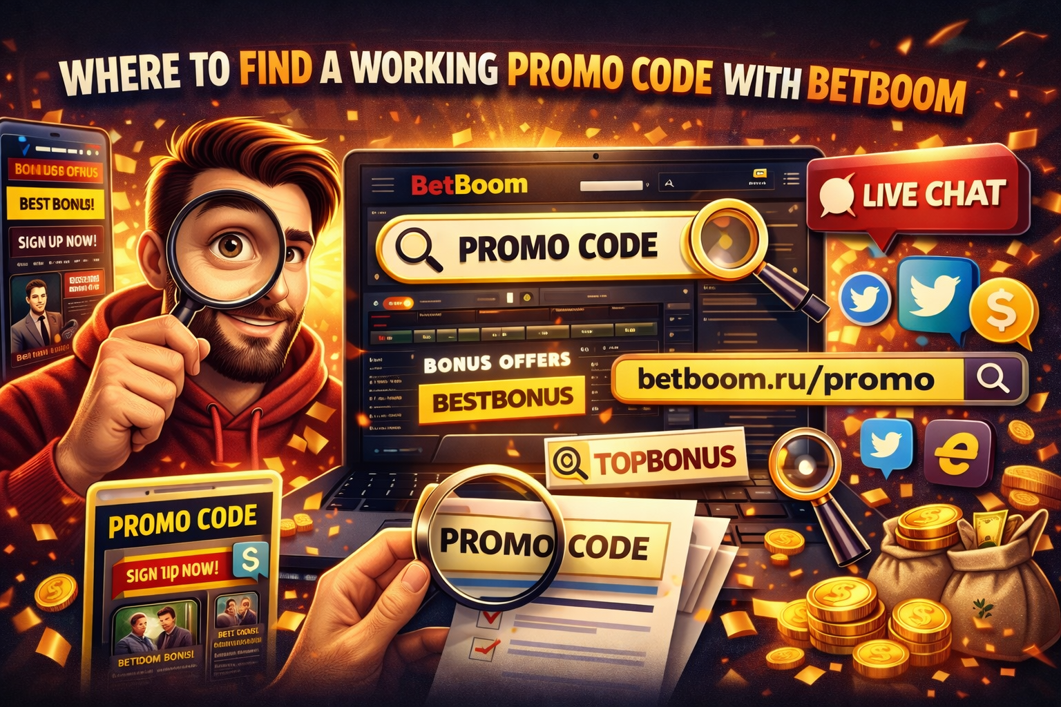 Де знайти промокод на сайті Бет Бум: промо-розділ, офіційні повідомлення та перевірка актуальності коду